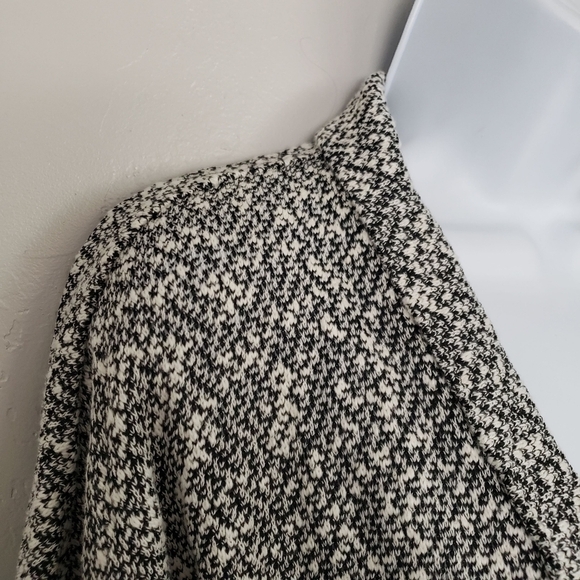 Motherhood Maternity S/M Black & White Cardigan Sweater Open Draped Front Top - Picture 2 of 6